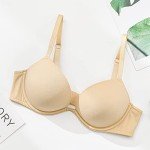 WingsLove Women's Plunge Push-Up Underwire Bra