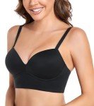 DotVol Plus Size Wireless Push Up Plunge Bra
