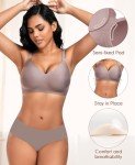Wireless Push-Up Bra with Adjustable Pads - Grey