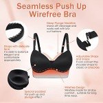 DotVol Plus Size Wireless Push Up Plunge Bra