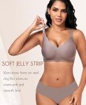 Wireless Push-Up Bra with Adjustable Pads - Grey