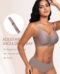 Wireless Push-Up Bra with Adjustable Pads - Grey