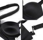 DotVol Plus Size Wireless Push Up Plunge Bra