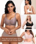 Wireless Push-Up Bra with Adjustable Pads - Grey