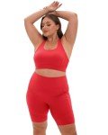 Plus Size Sports Bra for Full Support - Red