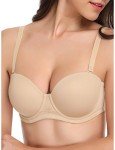 WingsLove Wireless Strapless Padded Bra, Light Nude