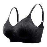 TUOZONE Wireless Push Up Bra for Women - Black