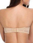 WingsLove Wireless Strapless Padded Bra, Light Nude