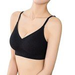 TUOZONE Wireless Push Up Bra for Women - Black