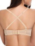 WingsLove Wireless Strapless Padded Bra, Light Nude