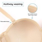 WingsLove Wireless Strapless Padded Bra, Light Nude