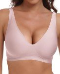 Seamless Wireless Push-Up Bralette with Plunge Neck