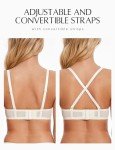 Deyllo Push Up Lace Full Coverage Bra, Ivory 36B