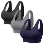 Vinfact Women's Wireless Sports Bra 3-Pack