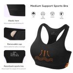 Wireless Workout Bras for Women with Removable Pads
