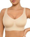 FeelinGirl Women's Wireless Full Coverage Bralette - Light Beige