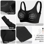 Ganado Wireless Full Coverage Seamless Padded Bra - Black