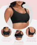 Ganado Wireless Full Coverage Seamless Padded Bra - Black