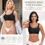 Ganado Wireless Full Coverage Seamless Padded Bra - Black