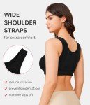 Nebility Women's Wireless Front Closure Sports Bra