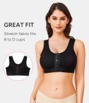 Nebility Women's Wireless Front Closure Sports Bra