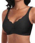 Wireless V Neck Scalloped Bralette with Extender