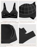 HORISUN Wireless Bralette for Women - Black