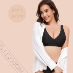 Floral Wireless Bralette with Extra Extender - Black