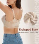 HACI Women's Wireless Back Support Posture Bra
