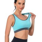 DEVECCO Women's Wireless Padded Sports Bra Multipack