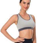 DEVECCO Women's Wireless Padded Sports Bra Multipack