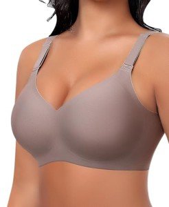 Wireless V Neck Seamless Bra with Extra Extender