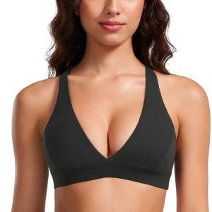 Deep V-Neck Wireless Yoga Bra for Women