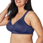 Playtex Women's Wireless Full-Coverage Bra, Blue Velvet