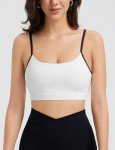 BALEAF Women's Wireless Padded Sports Bra - Star White