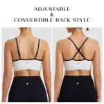 BALEAF Women's Wireless Padded Sports Bra - Star White