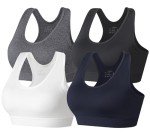 Wireless Workout Bras with Removable Padding for Women