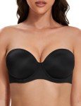 Deyllo Women's Multiway Strapless Underwire Bra - Black