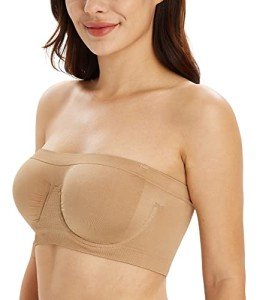 DotVol Women's Seamless Underwire Strapless Bra - Beige