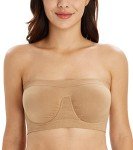 DotVol Women's Seamless Underwire Strapless Bra - Beige