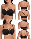 Plus Size Strapless Underwire Bra - Black