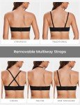 Deyllo Women's Multiway Strapless Underwire Bra - Black