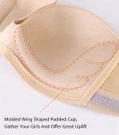 HACI Women's Strapless Anti-Slip Push Up Bra