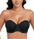 Plus Size Strapless Underwire Bra - Black