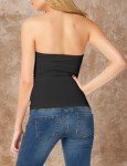Black Strapless Tube Top for Women
