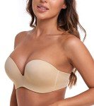 HACI Women's Strapless Anti-Slip Push Up Bra