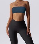 Boudaner Women's Wireless Strapless Sports Bra - Blue