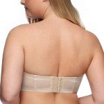 Plus Size Strapless Underwire Bra, Beige