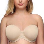 Plus Size Strapless Underwire Bra, Beige