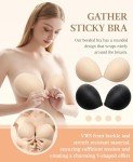 2 Pack Strapless Invisible Sticky Bras with Covers